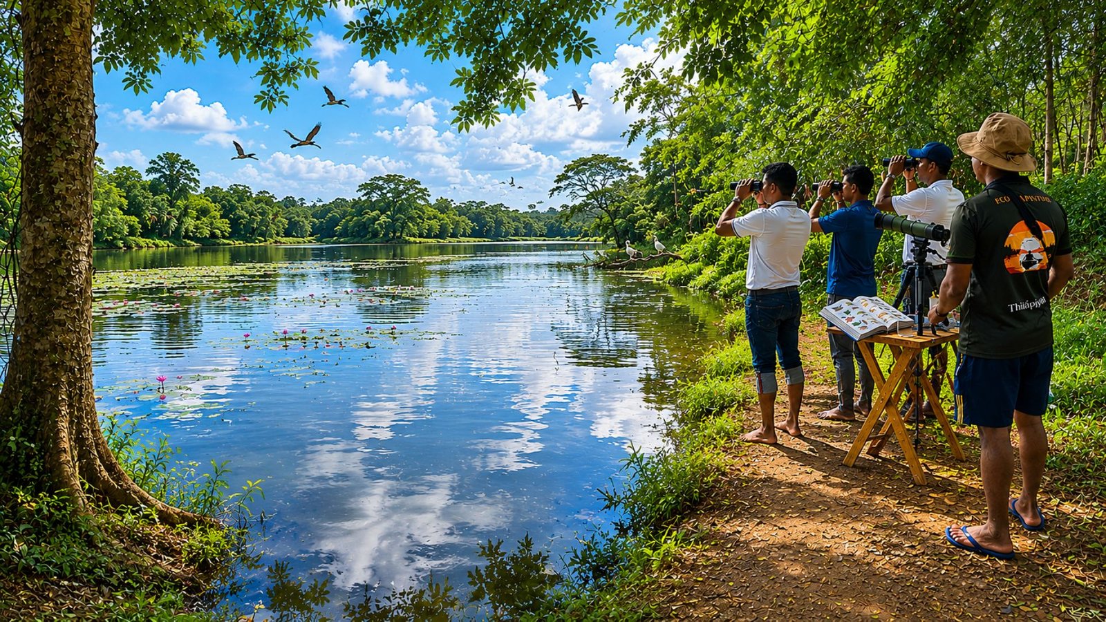 Bird watching at Thirappane Tank, Anuradhapura Sri Lanka